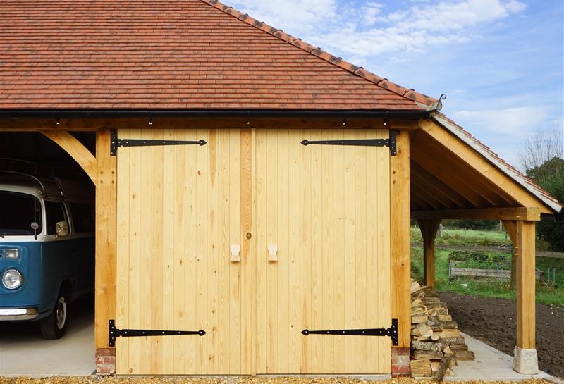Logstore & softwood Garage Doors With High Quality Locally Hand Made T Hinges
