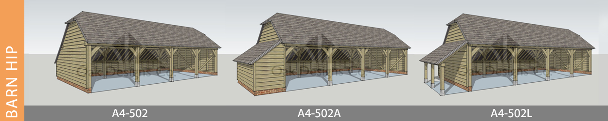 Barn hip 4 bay garage plans